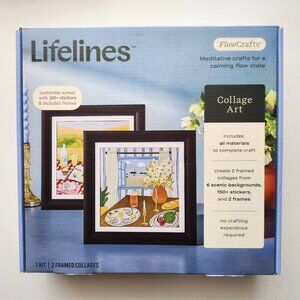 Lifelines FlowCrafts, Collage Art Kit - Miniature Framed Collages from 6 Scenic
